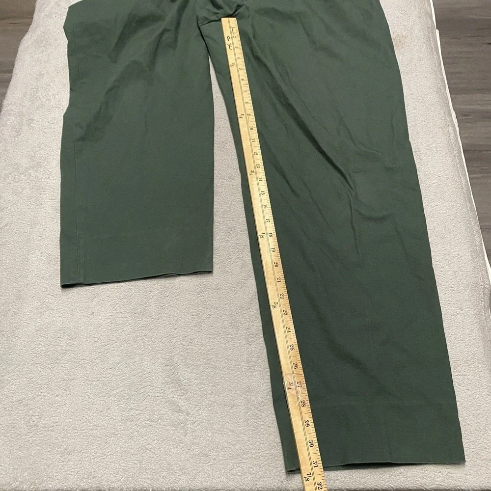 Banana Republic BR Athletics Pleated Pants Men 34‎ Green Side Cinch Trouser